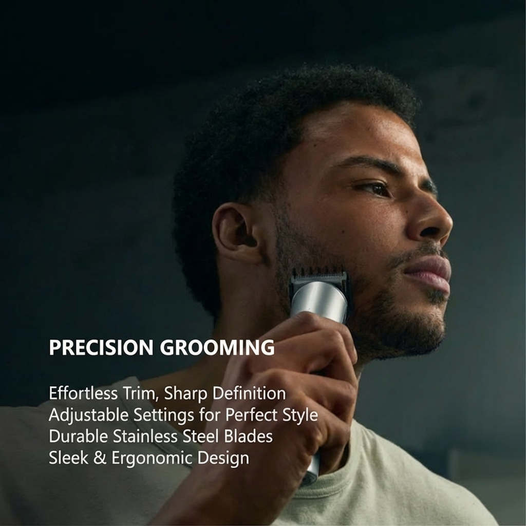 Hair Trimmer with 5 Adjustable Combs