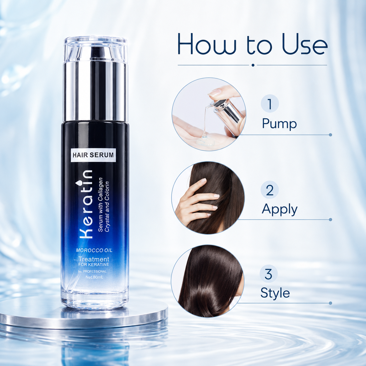 Keratin Nutrition Keratin Moisturizing & Smooth Hair Serum For Damaged Hair