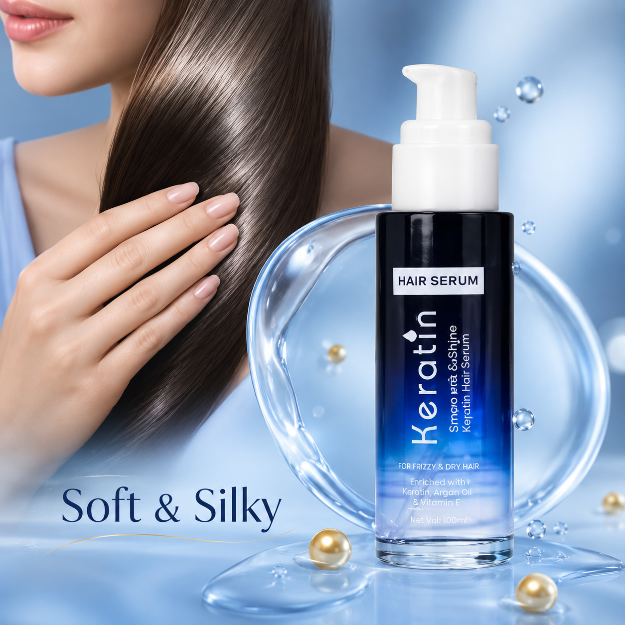 Keratin Nutrition Keratin Moisturizing & Smooth Hair Serum For Damaged Hair