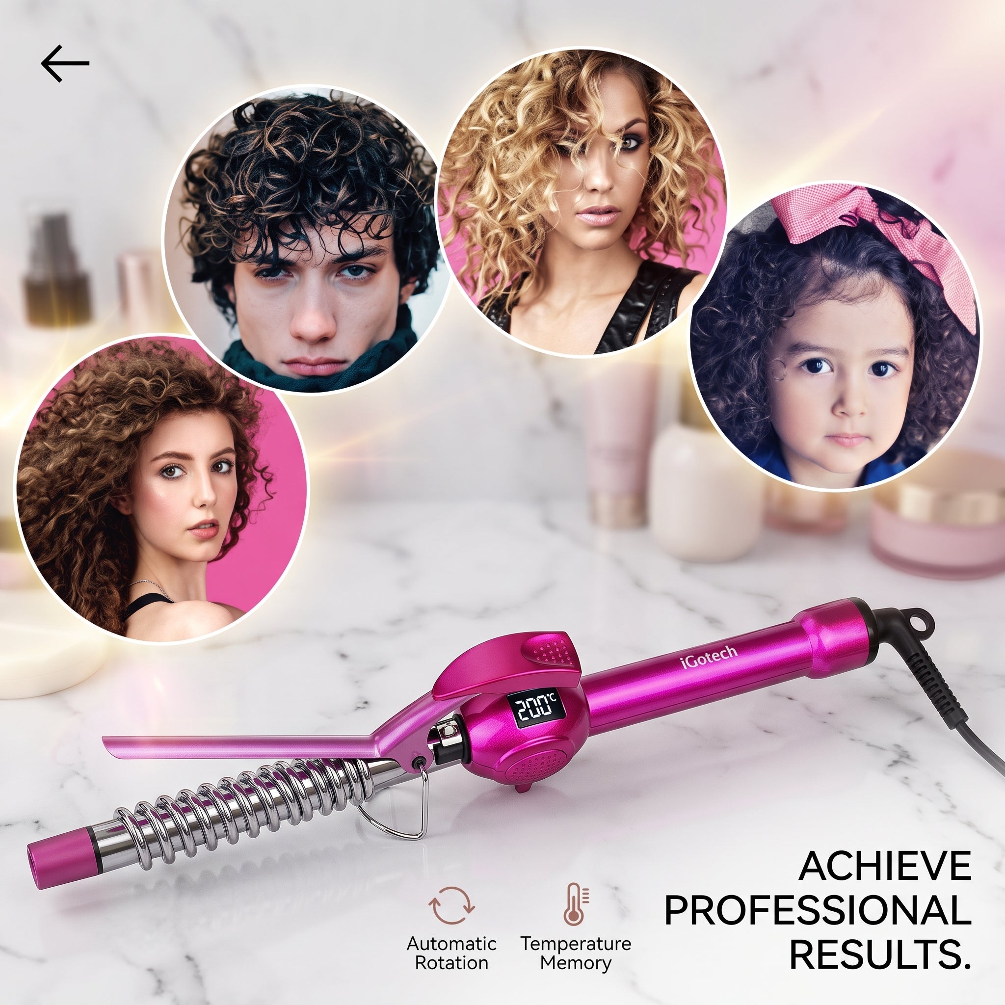 9mm Hair Curling Irons Magic Curling Wand Tool Hair Curler Electrical Hair Curly Small Volume Hairdressing