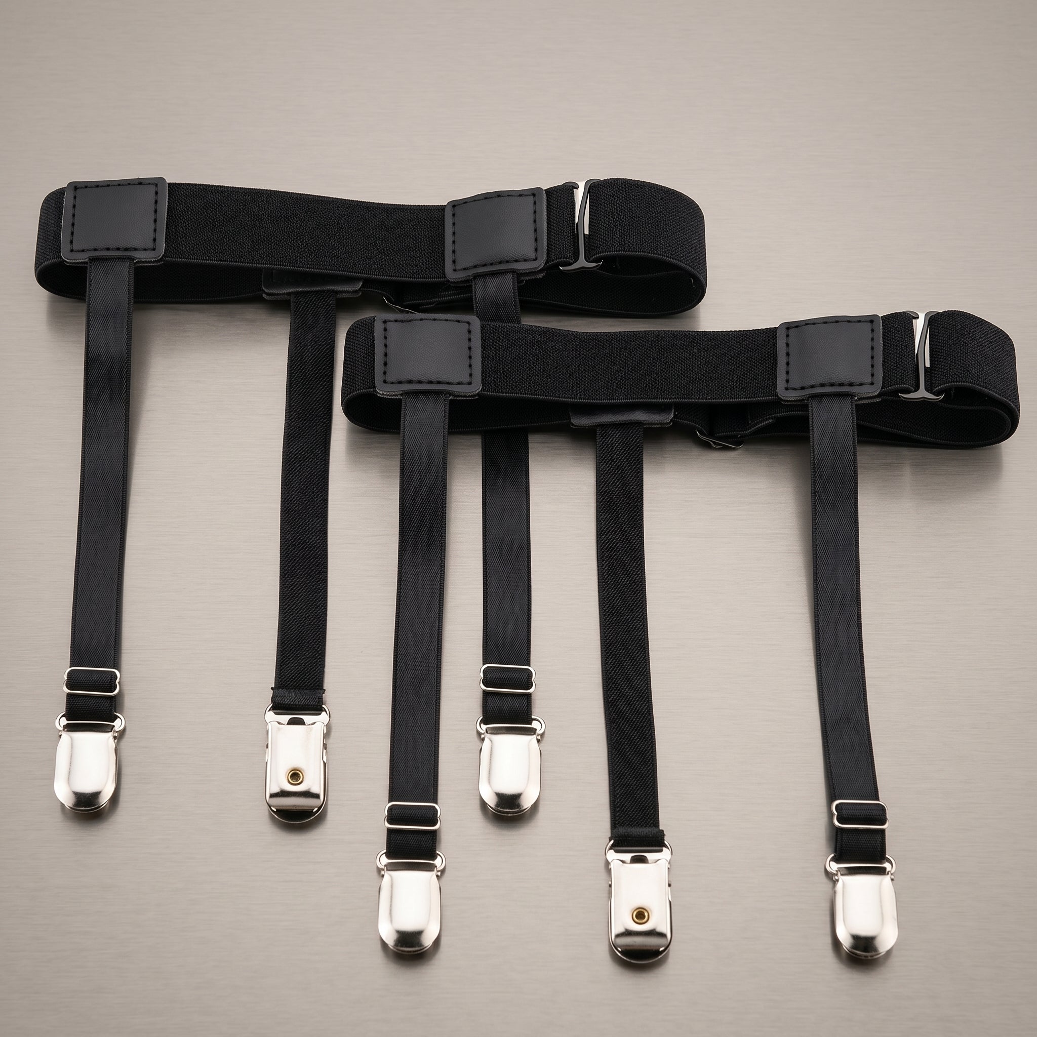 2 Pcs Shirt Stays Garters for Men Elastic Sleeve Suspenders Belt