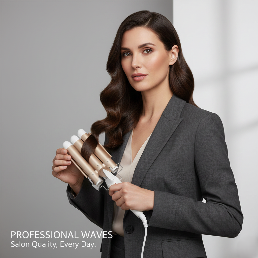 Professional Hair Curler & Curling Wand – Adjustable Temperature