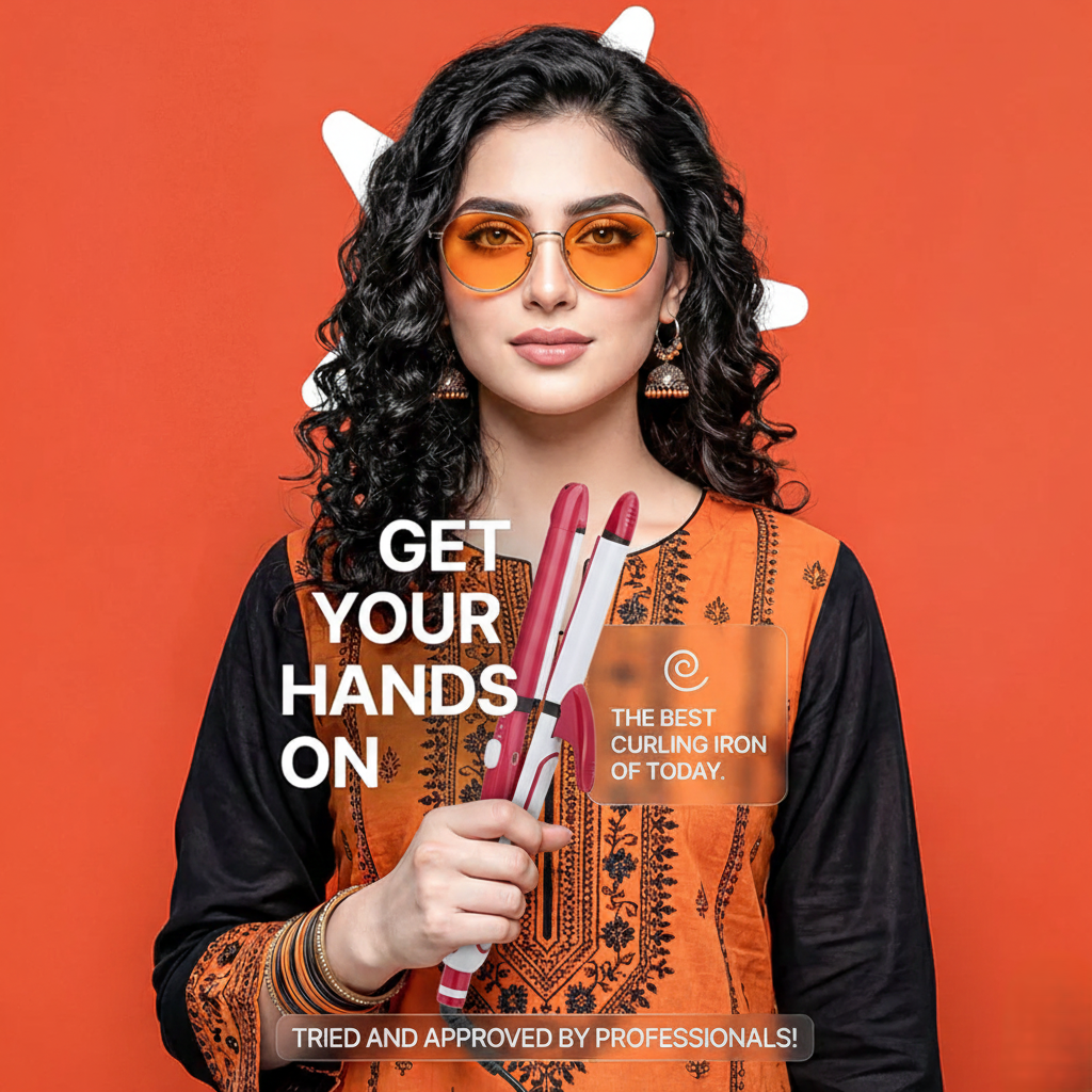 Professional 3-in-1 Hair Styler – Straightener, Curler & Dryer