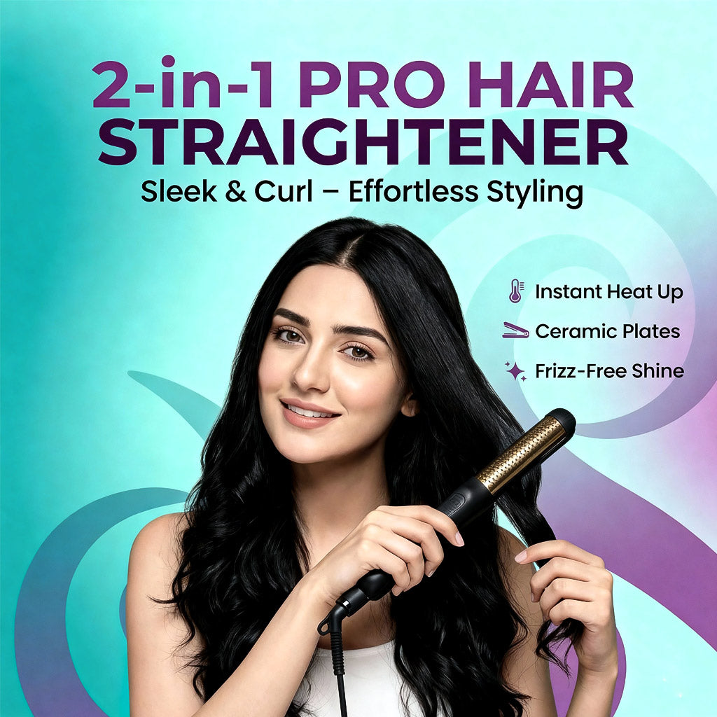 Ceramic Hair Straightener with Adjustable Temperature