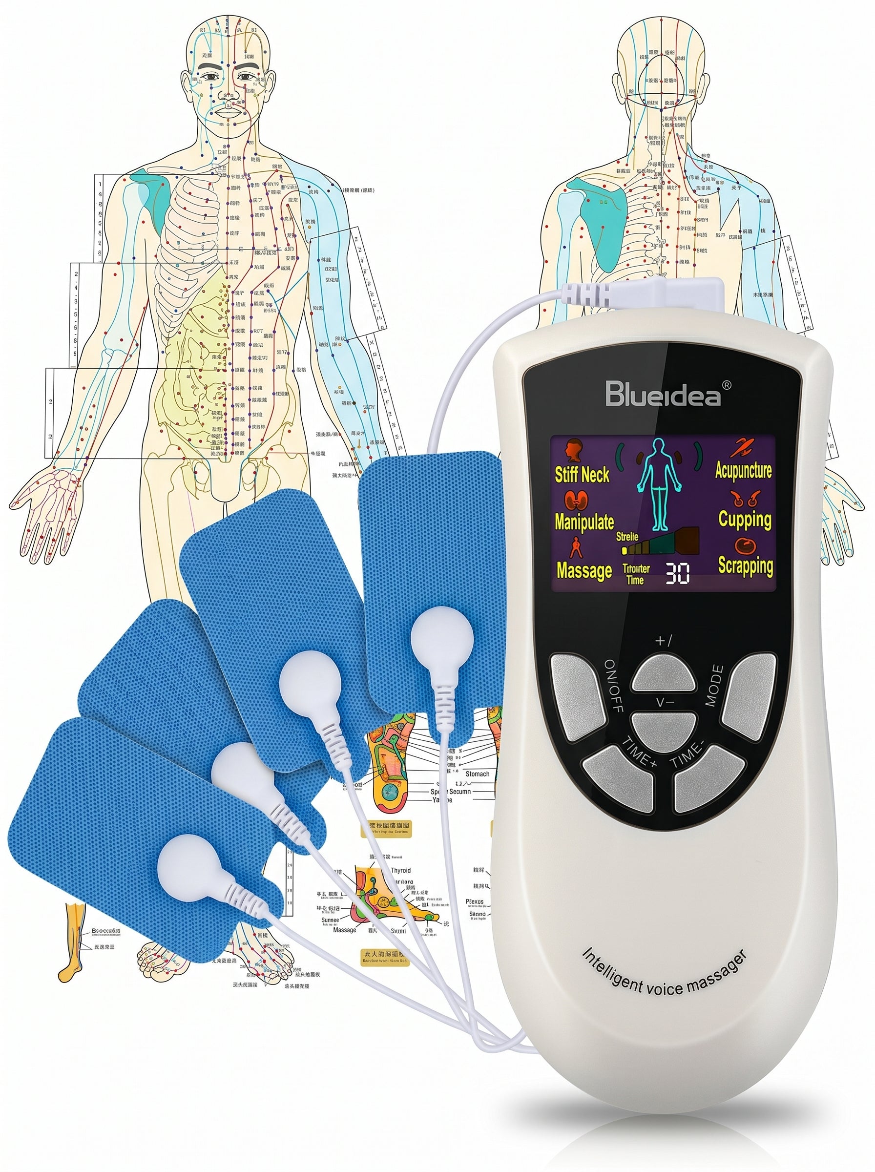 Blueidea intelligent voice Deluxe massager tens mahince