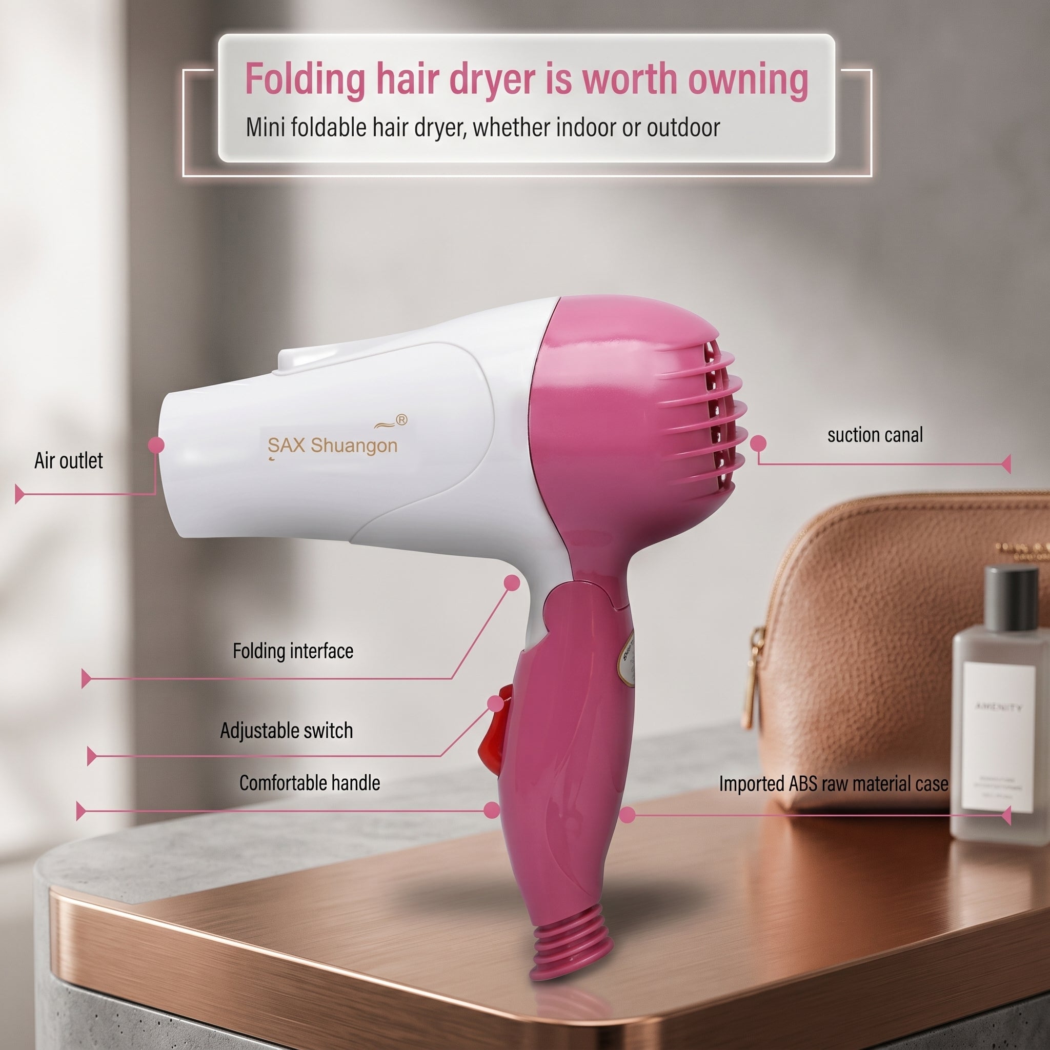 Nova Portable Foldable Hair Dryer
