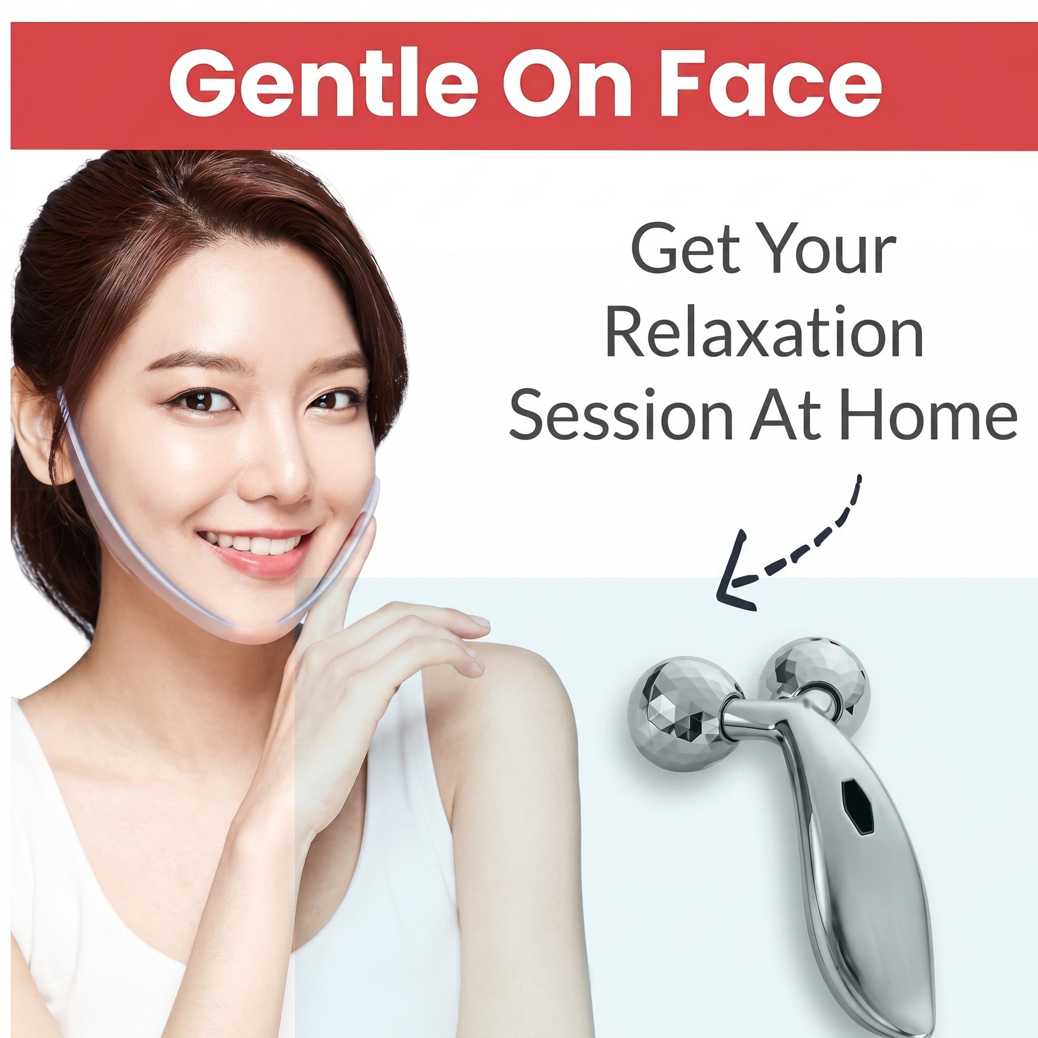 3D Body Massager Face Massager with Y-Design Roll Ball for Lymphatic Drainage and Circulation