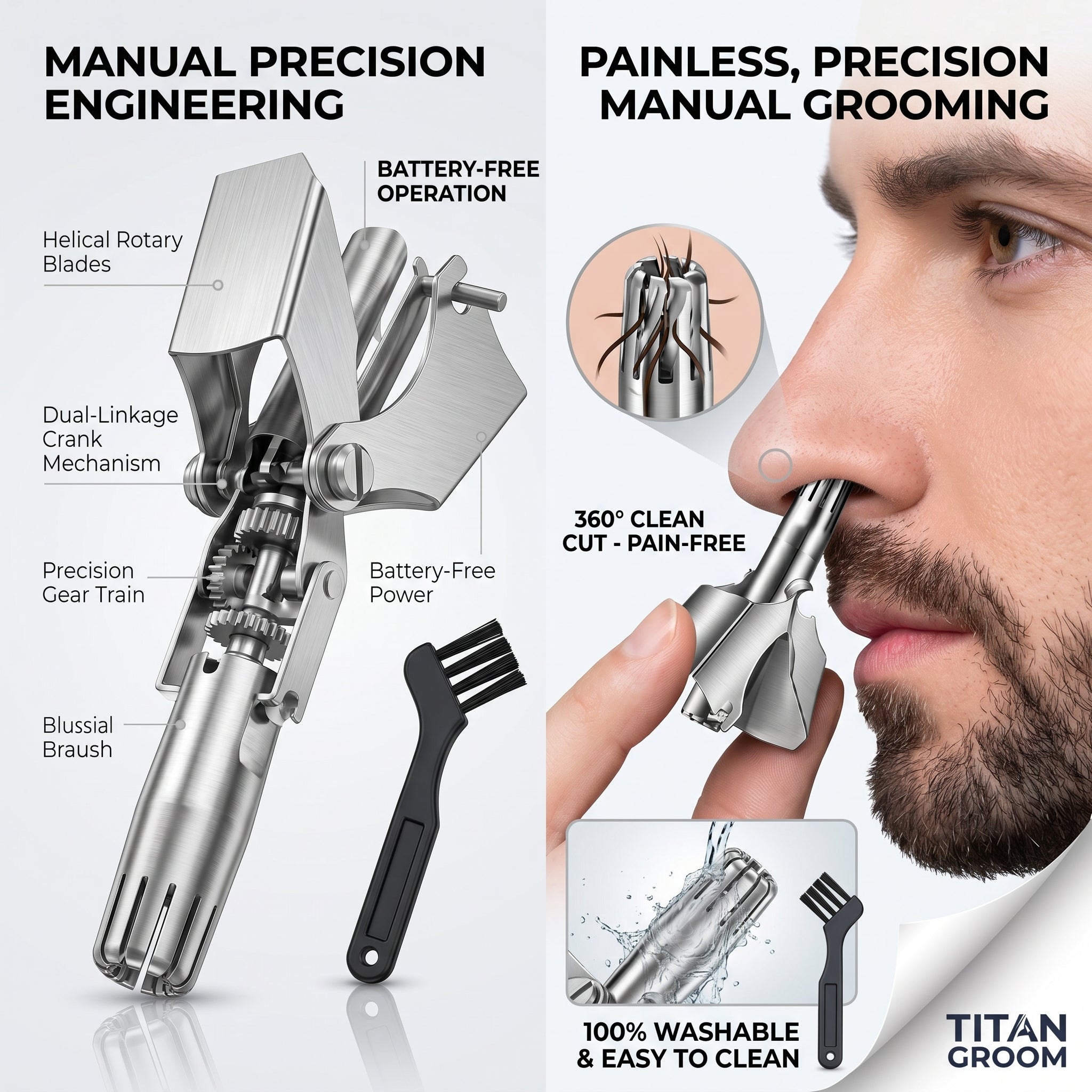 Manual Nose & Ear Hair Trimmer