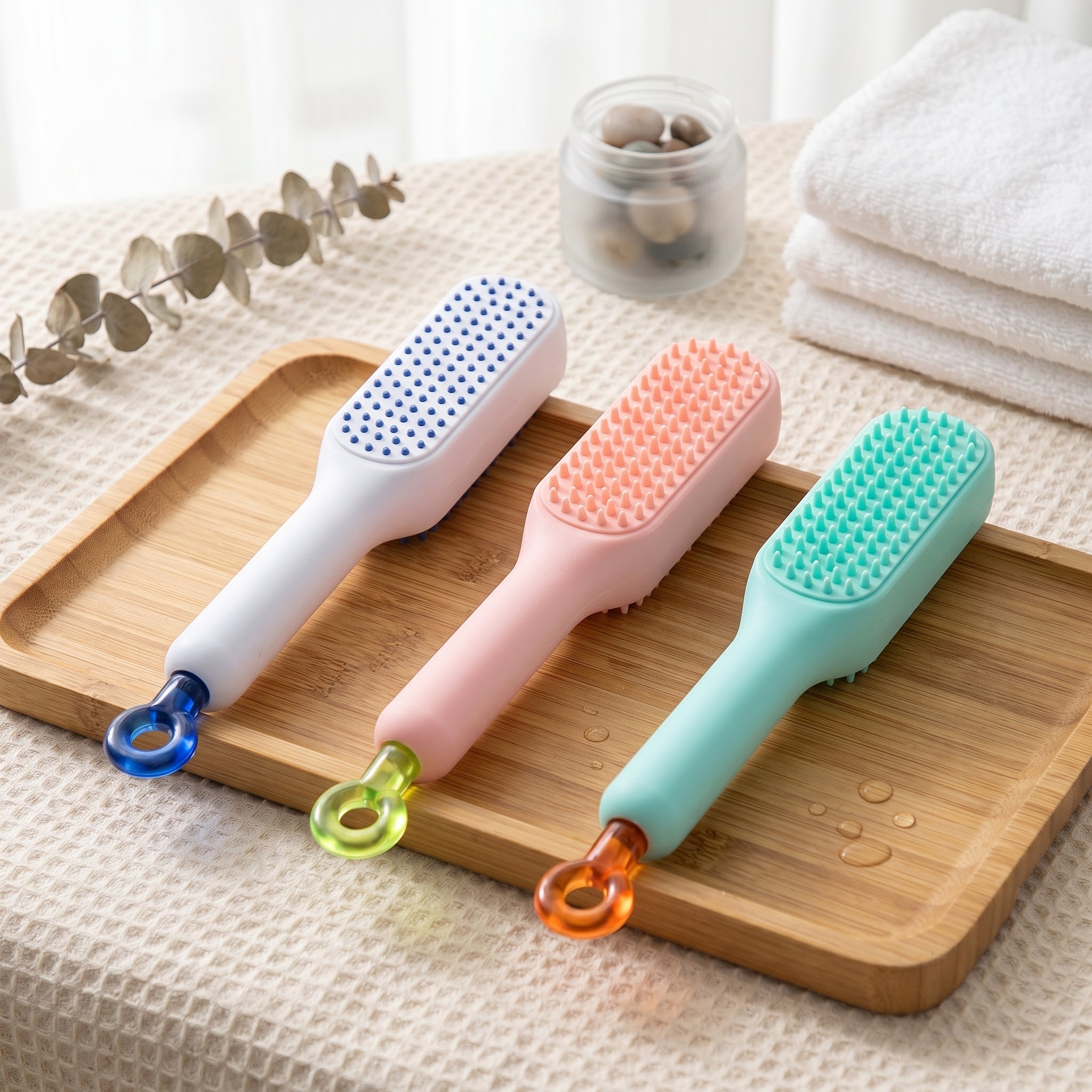 Self Cleaning Hair Brush, Anti-Static Hair Comb Magic Hair Brush, Anti Static Comb