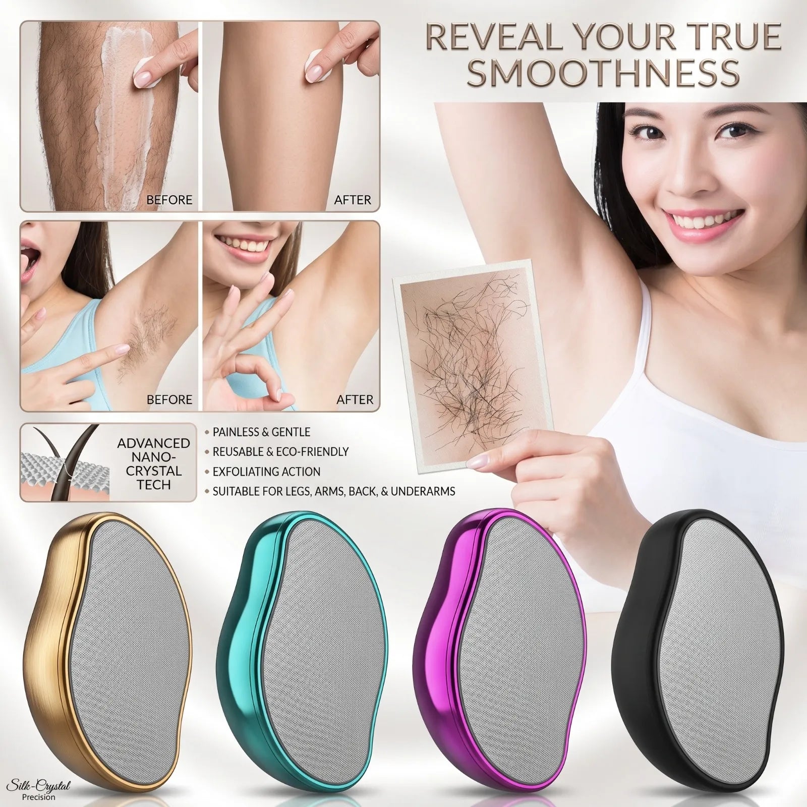 BD611 Painless Epilator Exfoliating Hair Removal
