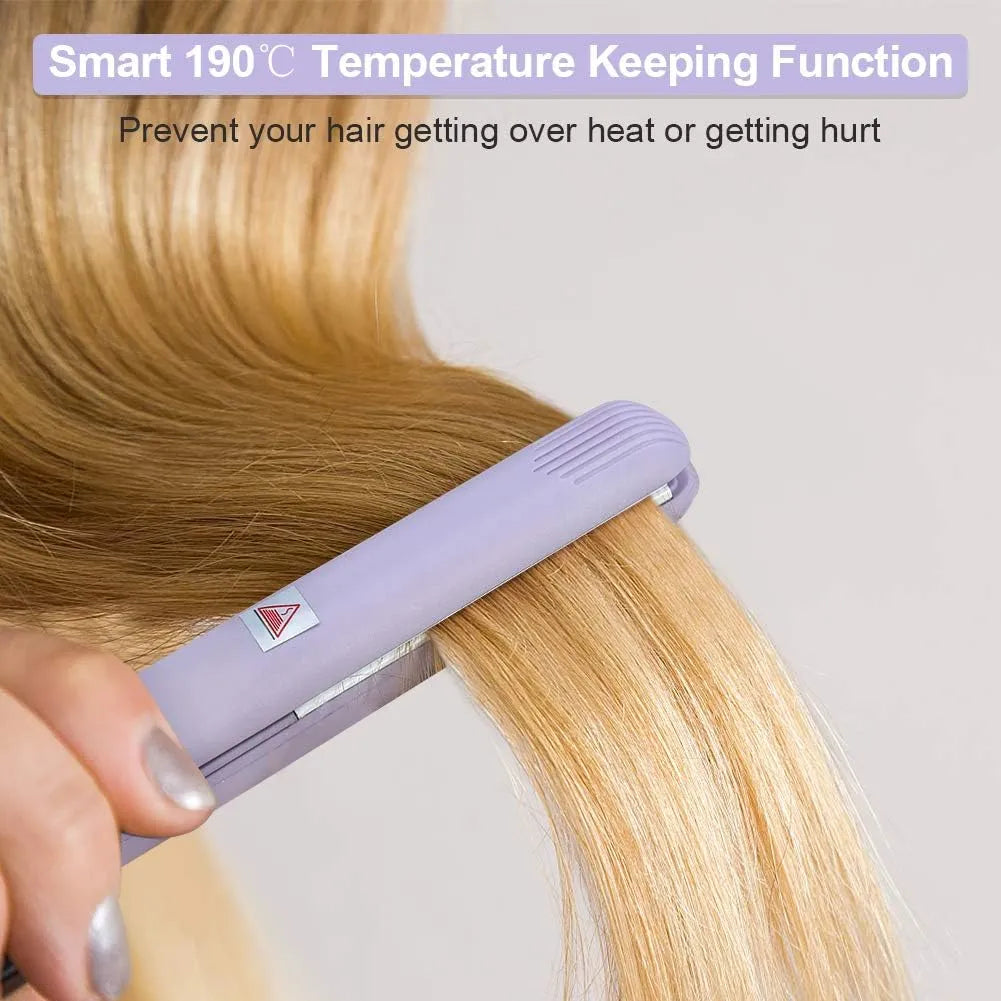 Mini Ceramic Hair Curler & Straightener