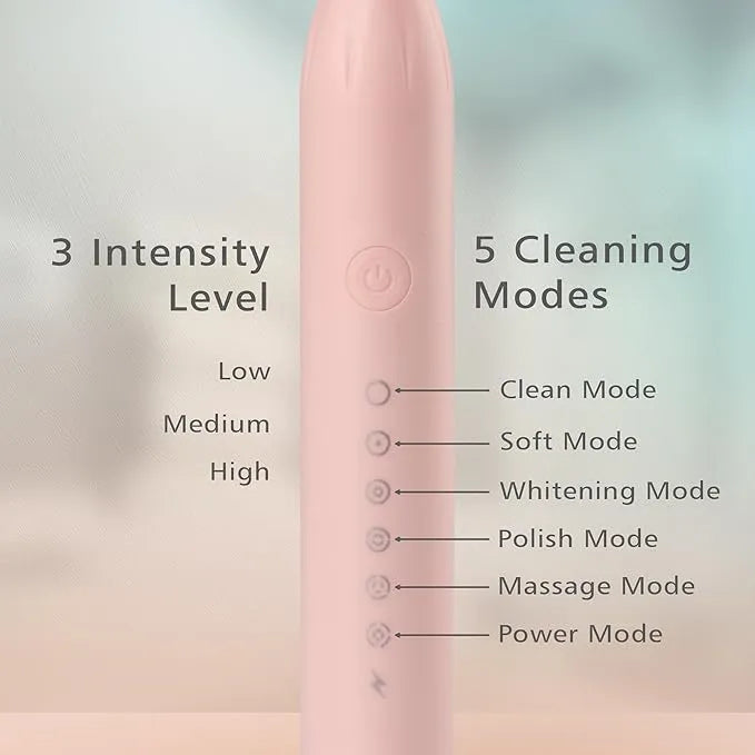 Electric Toothbrush with 4 Brushes Head