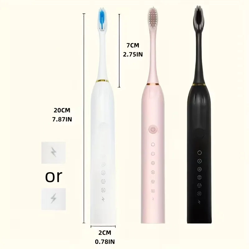 Electric Toothbrush with 4 Brushes Head