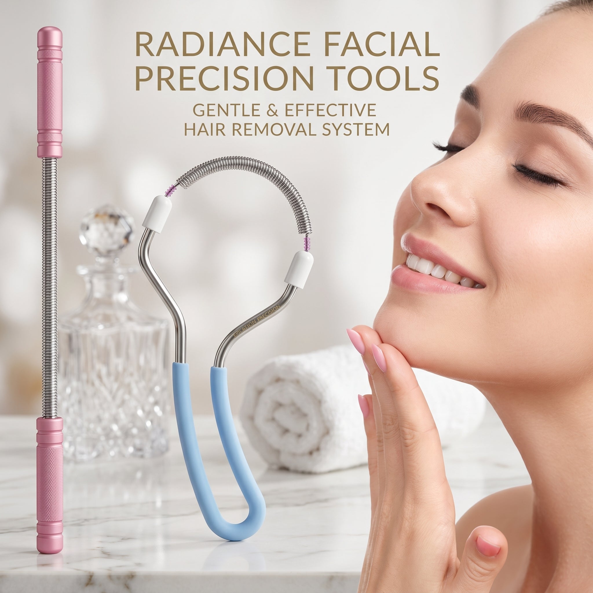 FACIAL HAIR REMOVER FOR WOMEN - SPRING EPILATOR FOR FACE, LIP & CHIN