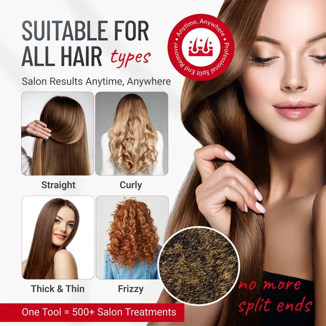 Rechargeable Cordless Hair Trimmer for Women Split End Remover