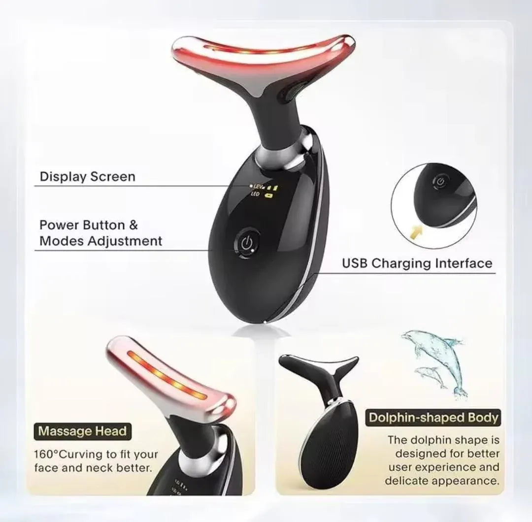 Portable Digital Face & Neck Massager for Wrinkle Reduction & Facial Lifting