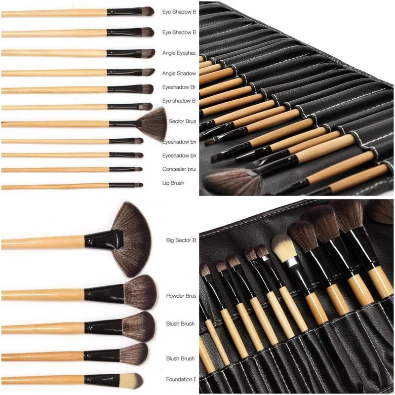 24 PCS Makeup Brush Set Soft Beauty Cosmetic Brushes Tools
