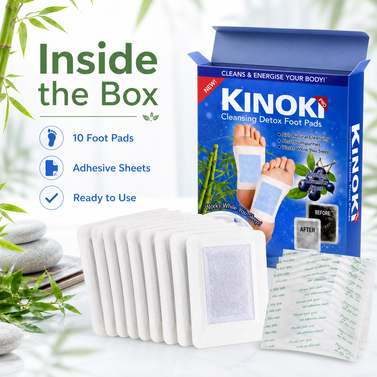Kinoki detoxifying and Revitalised Fresh Feet Pads