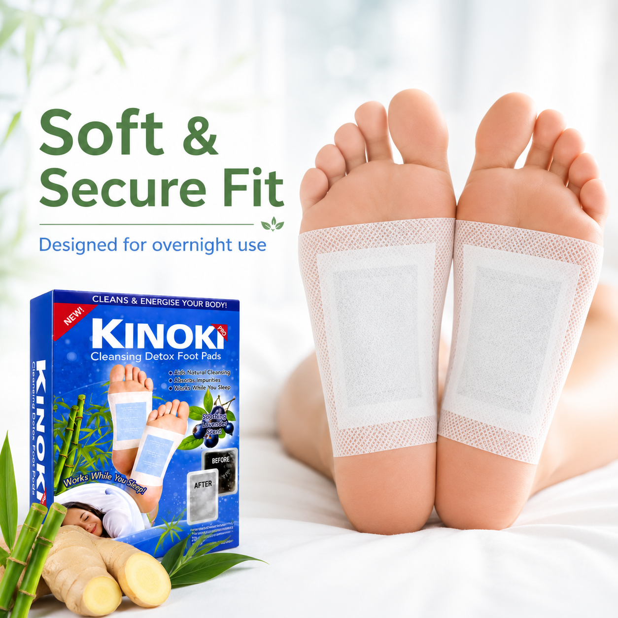 Kinoki detoxifying and Revitalised Fresh Feet Pads