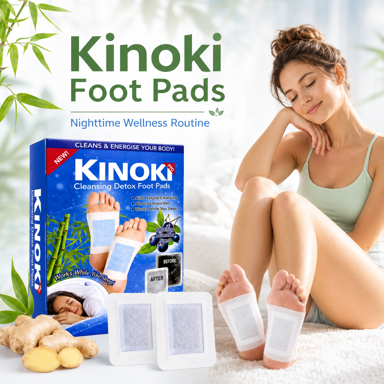 Kinoki detoxifying and Revitalised Fresh Feet Pads