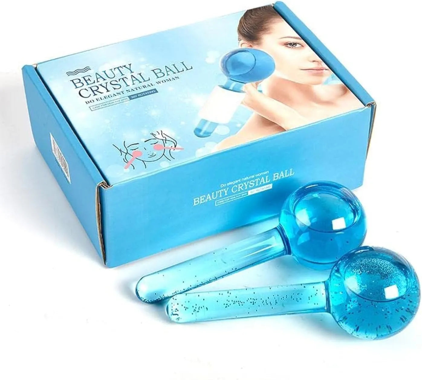 Beauty Crystal Ball Facial Cooling Ice Globes Water Wave For Face and Eye massage