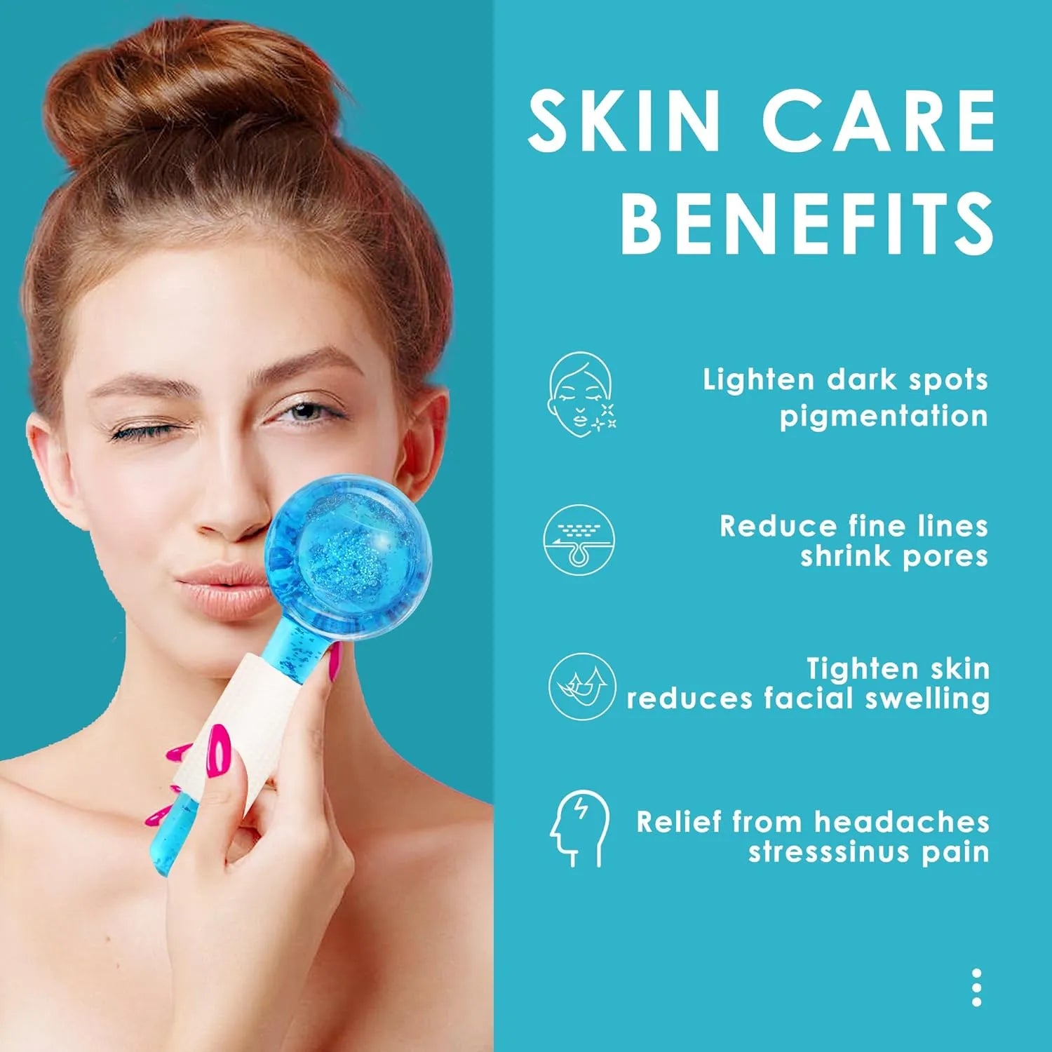 Beauty Crystal Ball Facial Cooling Ice Globes Water Wave For Face and Eye massage