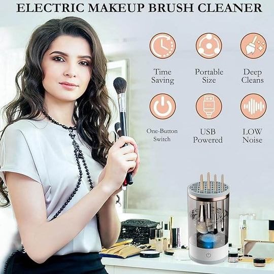 Electric Makeup Brush Cleaner & Dryer – All-in-One Cleaning Tool