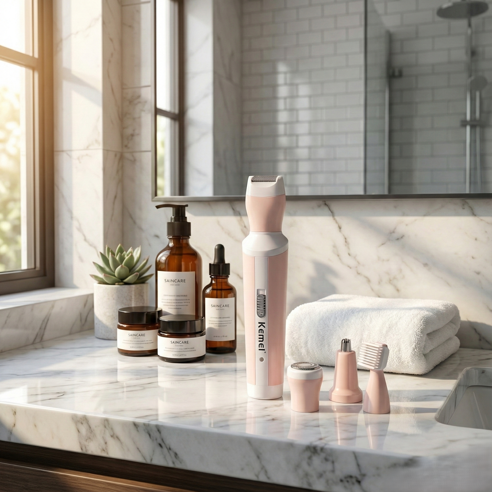 4-in-1 Women’s Rechargeable Shaver & Grooming Kit