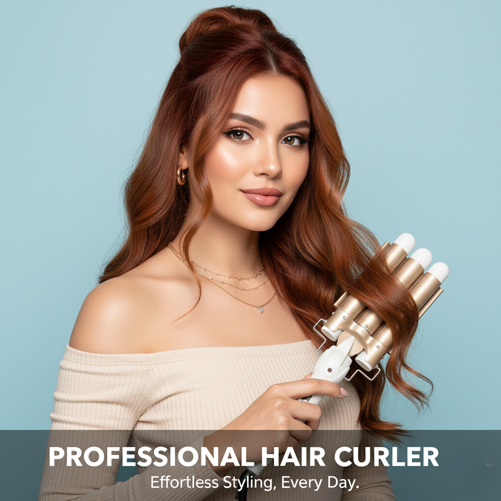 Professional Hair Curler & Curling Wand – Adjustable Temperature