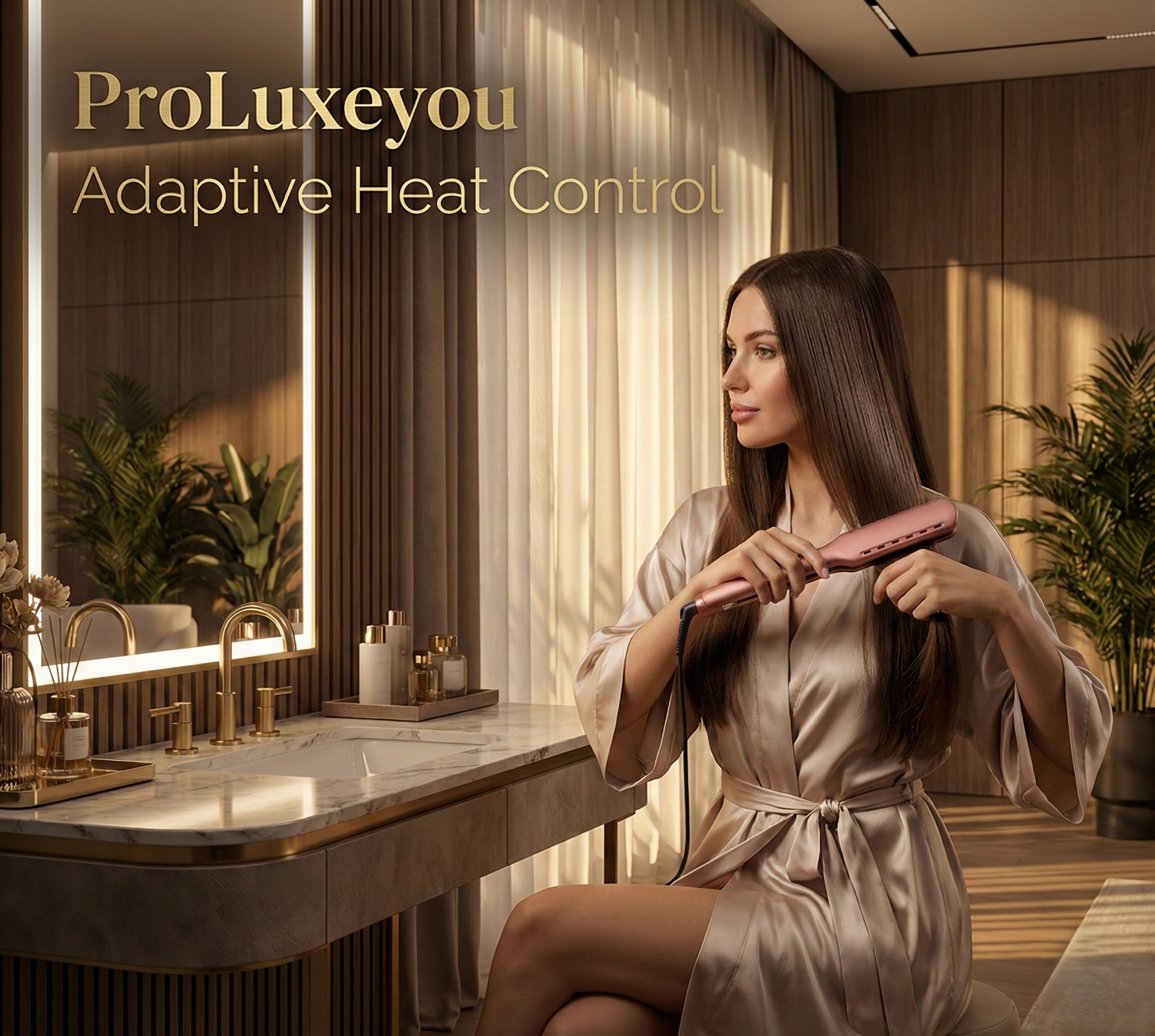 Proluxeyou Adaptive Hair Straightener Fast 15 Second Heatup 5 Temperature Setting