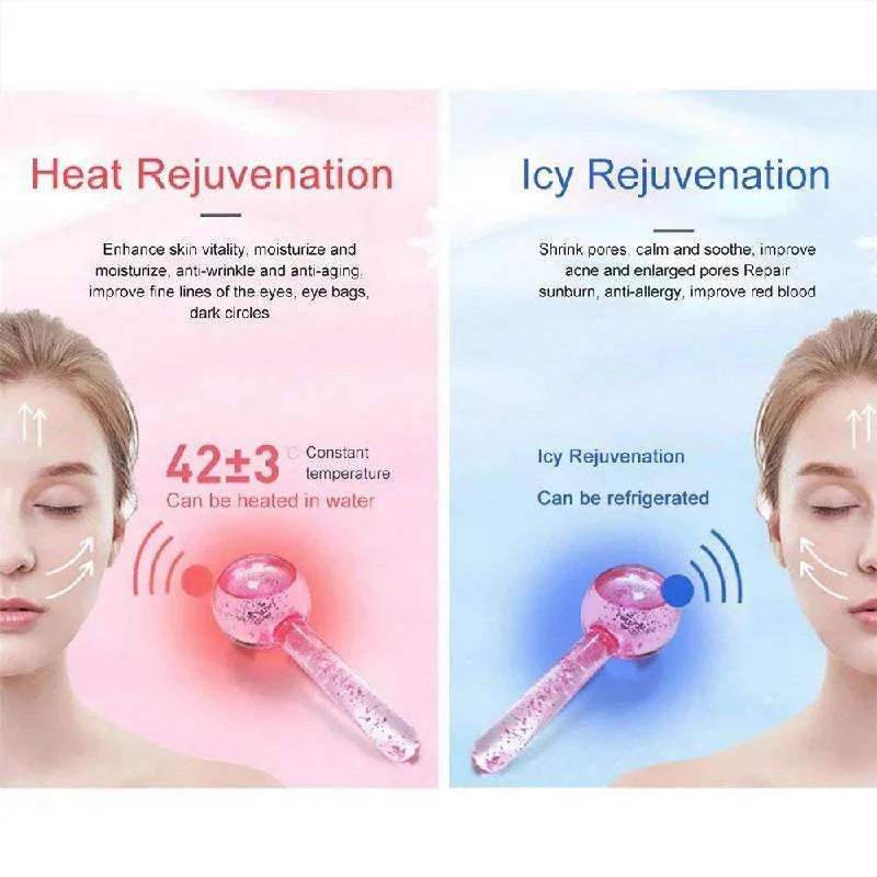 Beauty Crystal Ball Facial Cooling Ice Globes Water Wave For Face and Eye massage
