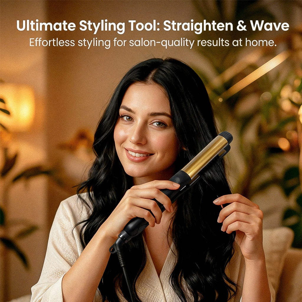 Ceramic Hair Straightener with Adjustable Temperature