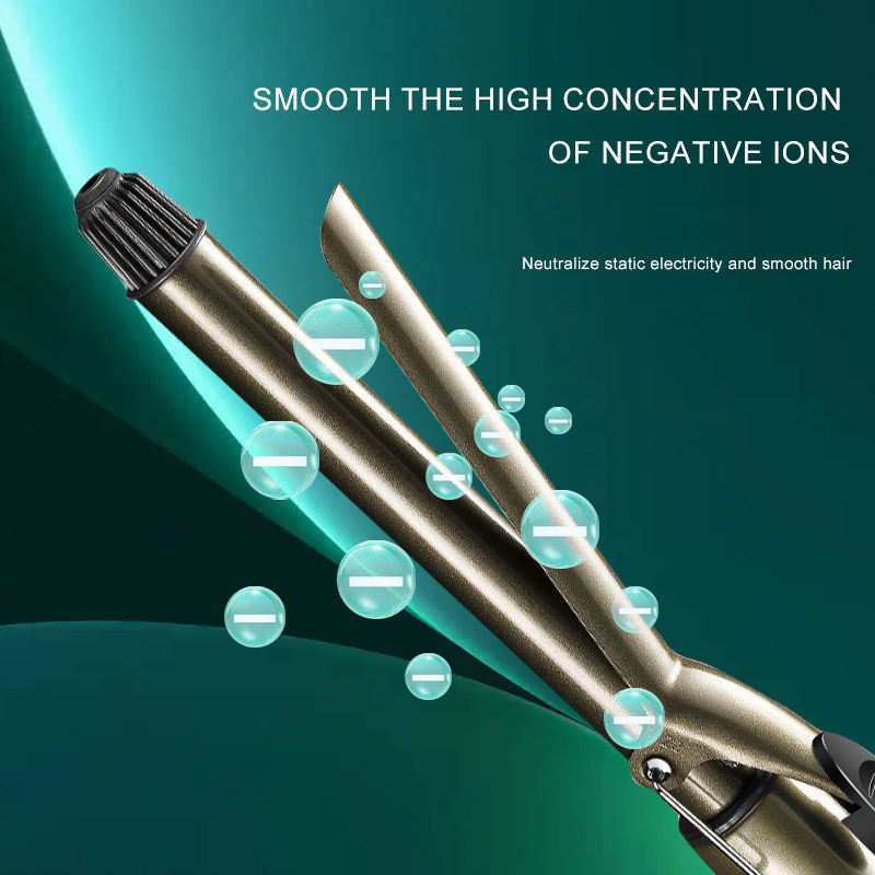 Professional Curling Iron for Shiny Frizz-Free Curls & Waves