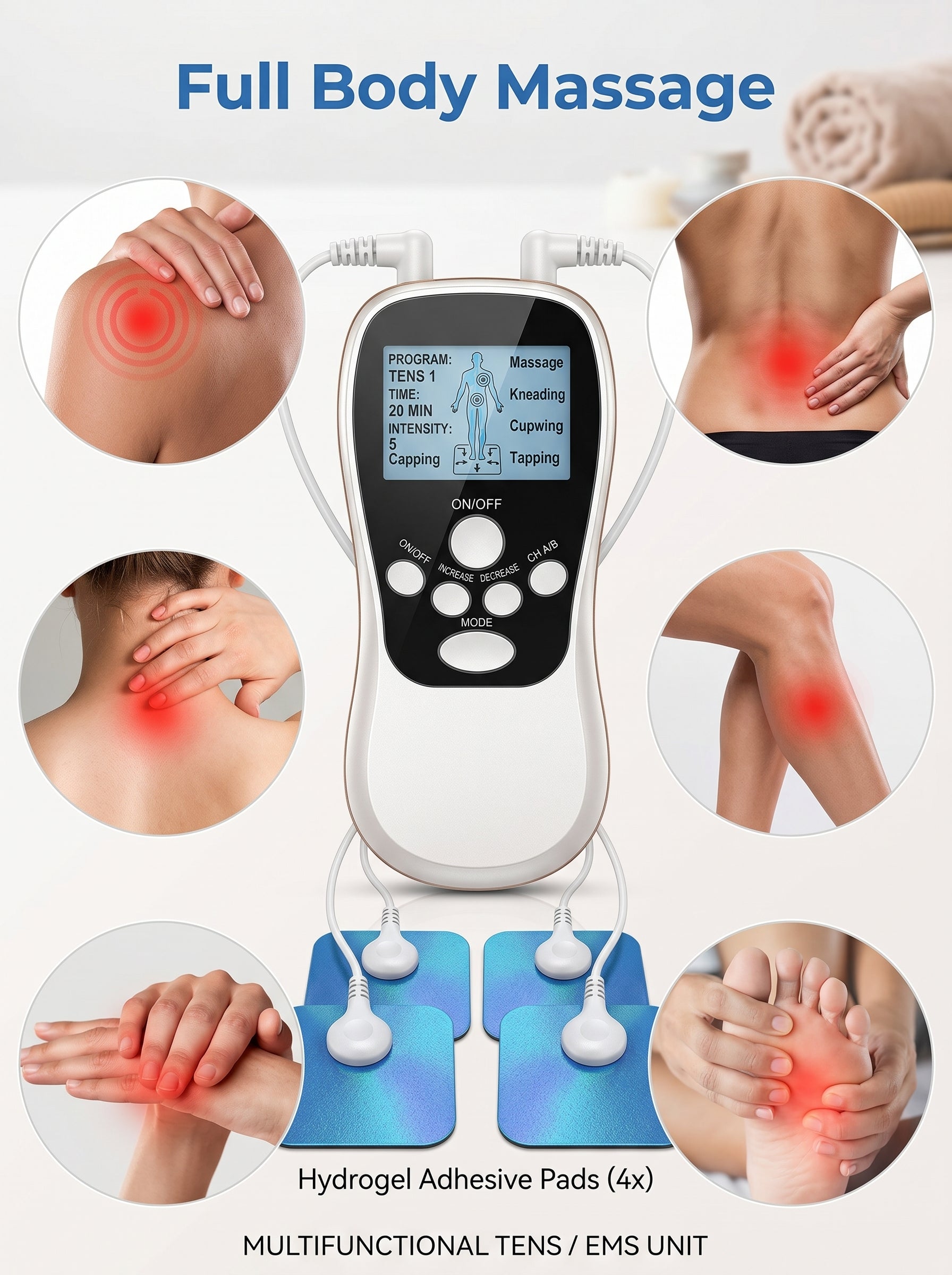 Blueidea intelligent voice Deluxe massager tens mahince