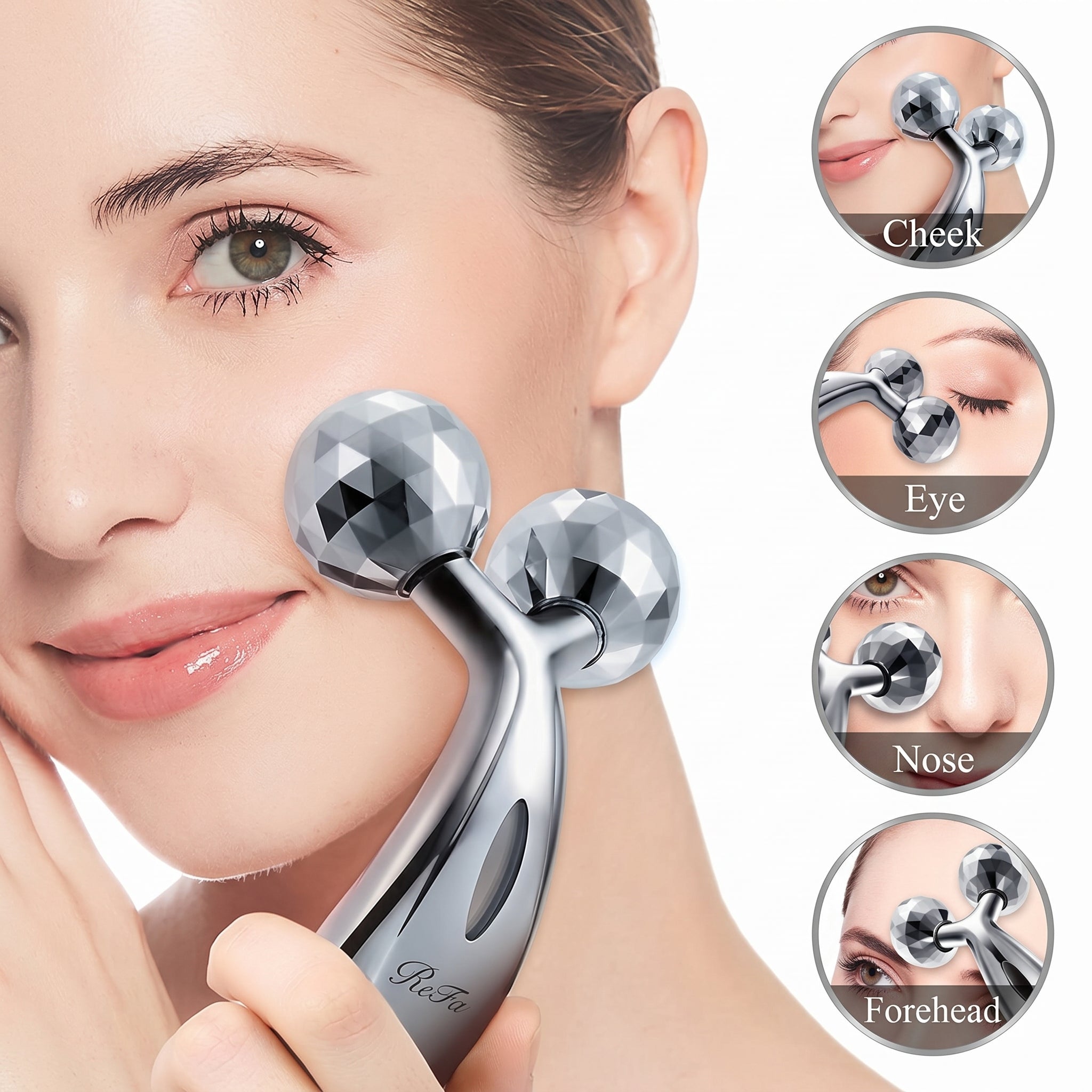 3D Body Massager Face Massager with Y-Design Roll Ball for Lymphatic Drainage and Circulation