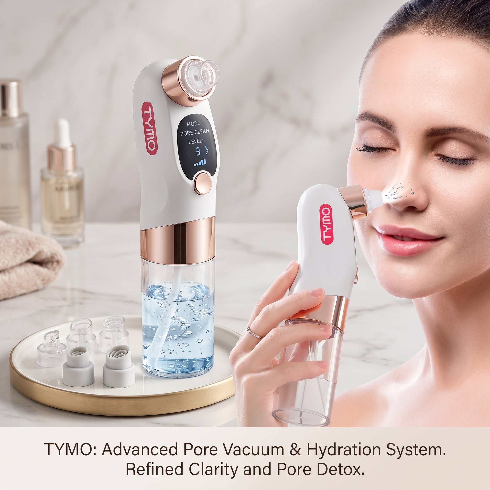 Home Use Beauty Cleansing Device Oxygen Vacuum Micro Bubble Blackhead Absorber Deep Cleaning Machine