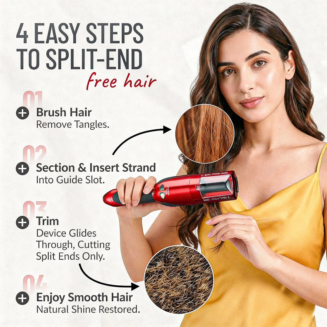 Rechargeable Cordless Hair Trimmer for Women Split End Remover