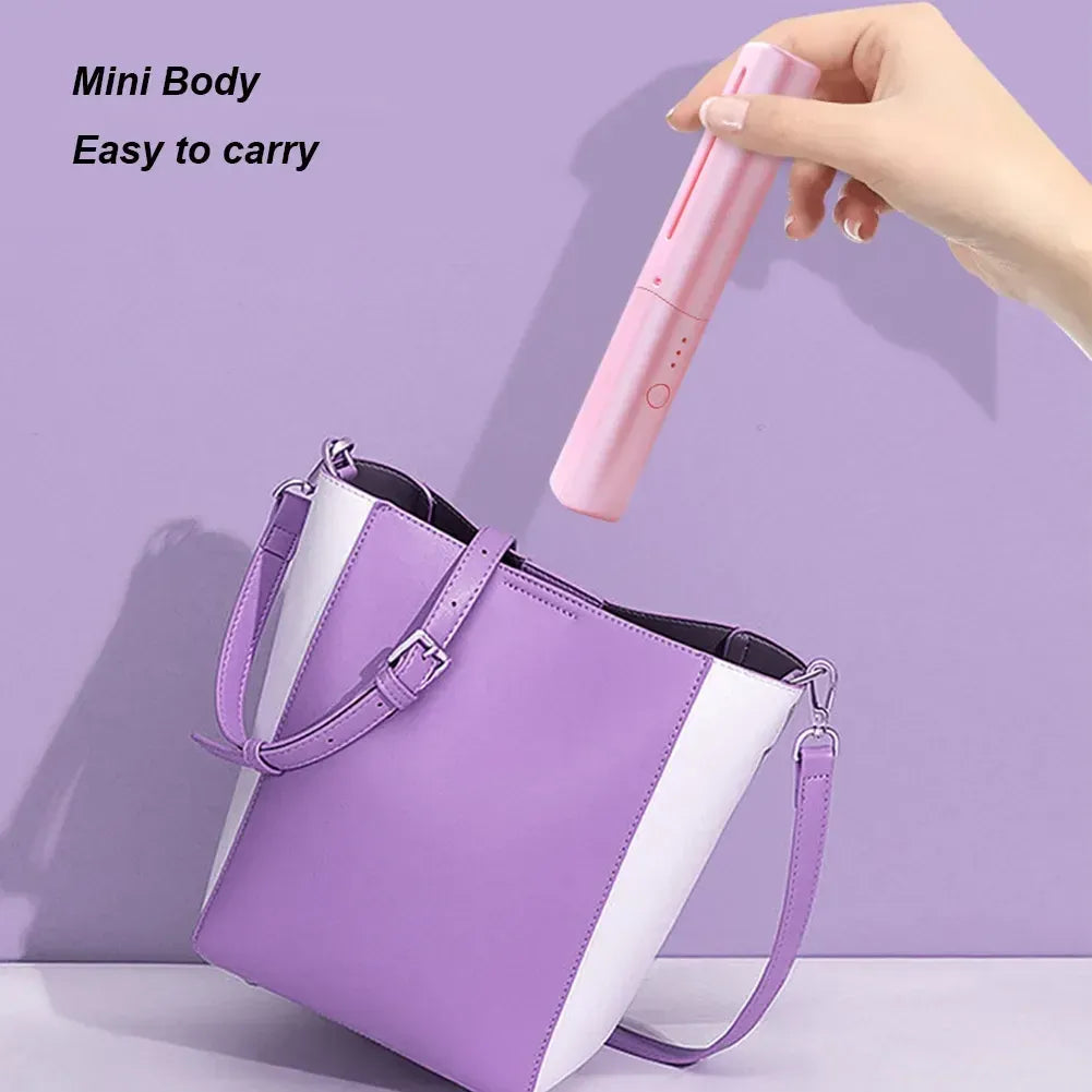 Cordless/Wireless Rechargeable Travel Comb Hair Straightener