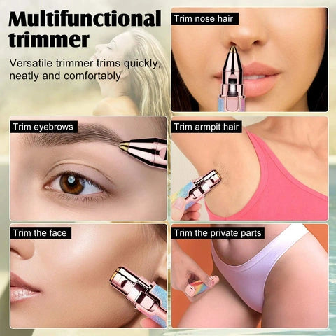 2-in-1 Rechargeable Facial Hair Remover & Eyebrow Trimmer for Women