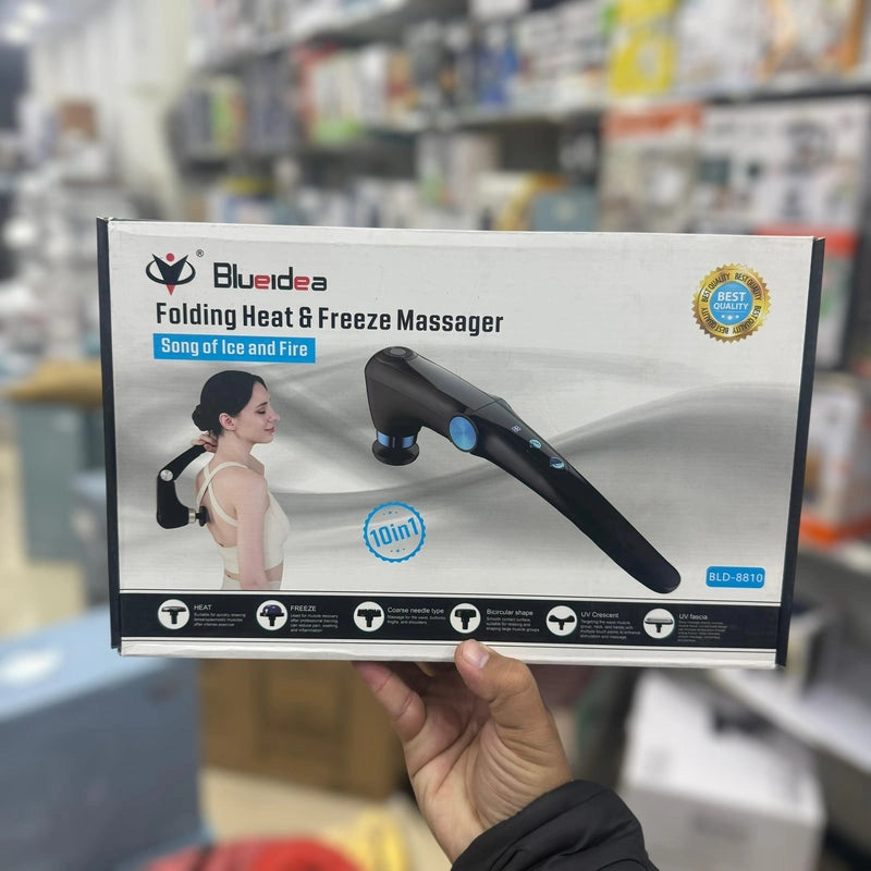 10-in-1 Foldable Heat & Cold Therapy Massager Deep Tissue Body Massage Gun