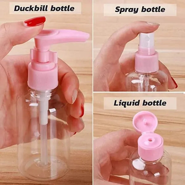 Travel Bottles Set with Zipper Bag | Leak-Proof Refillable Toiletry Kit