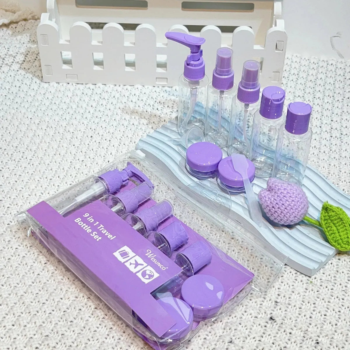 Travel Bottles Set with Zipper Bag | Leak-Proof Refillable Toiletry Kit