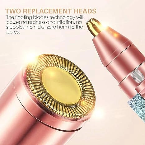 2-in-1 Rechargeable Facial Hair Remover & Eyebrow Trimmer for Women