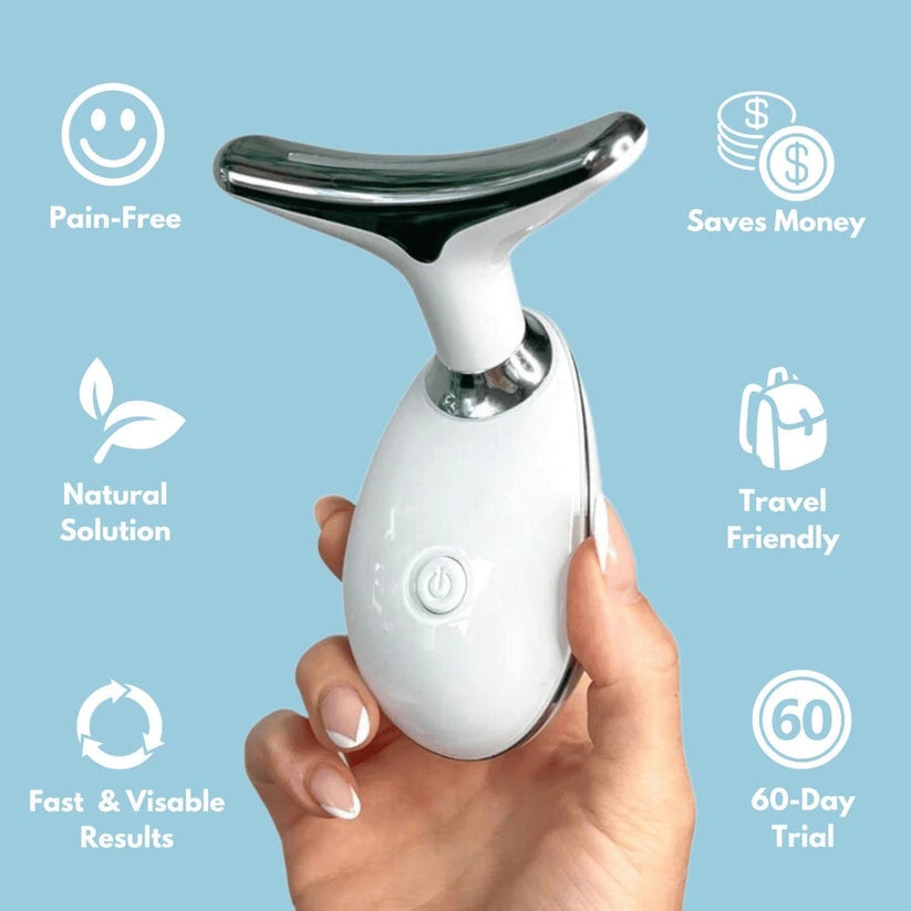 Portable Digital Face & Neck Massager for Wrinkle Reduction & Facial Lifting