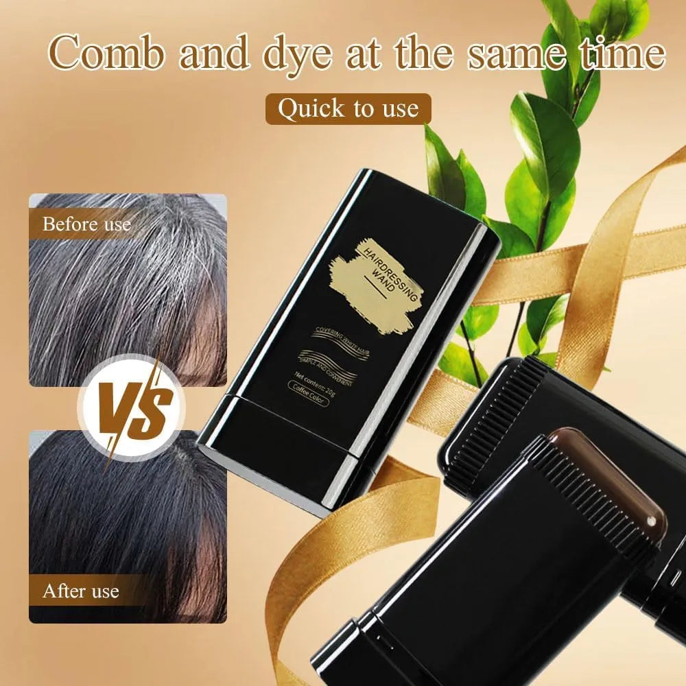 Hair Color Touch-Up Stick – Instant Gray Root Concealer Wand for Women & Men