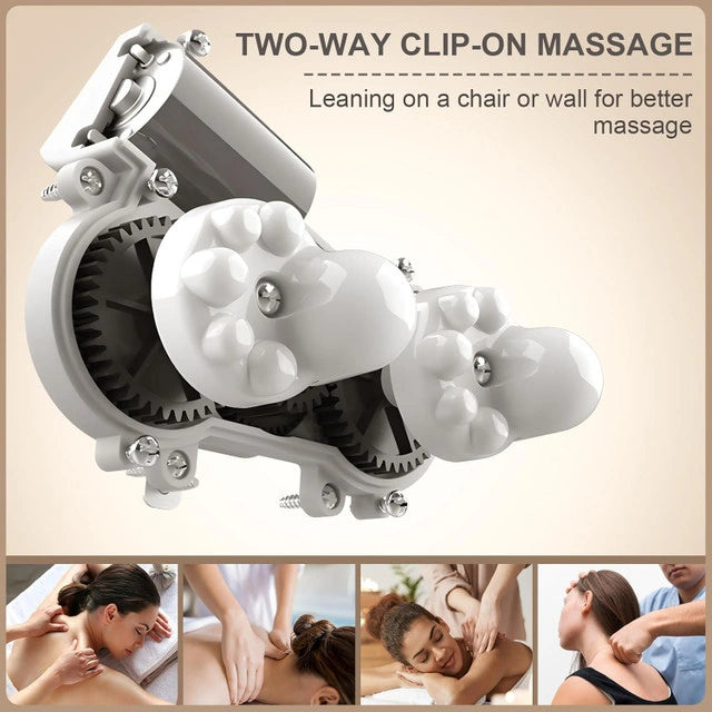 Portable Rechargeable U-Shaped Neck Massage Pillow Massager for Car, Travel & Office