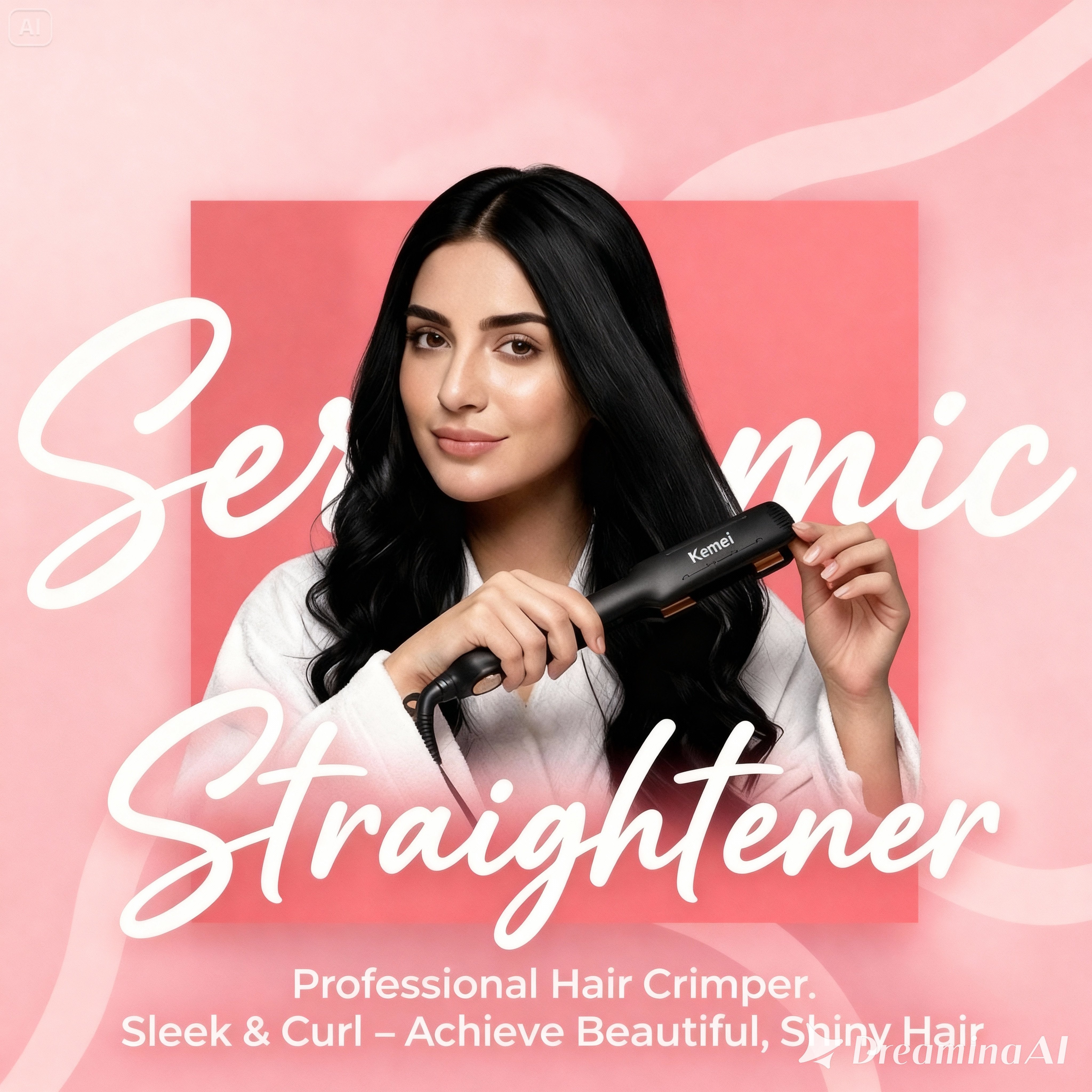 Professional Hair Crimper – Tourmaline Ceramic Plates