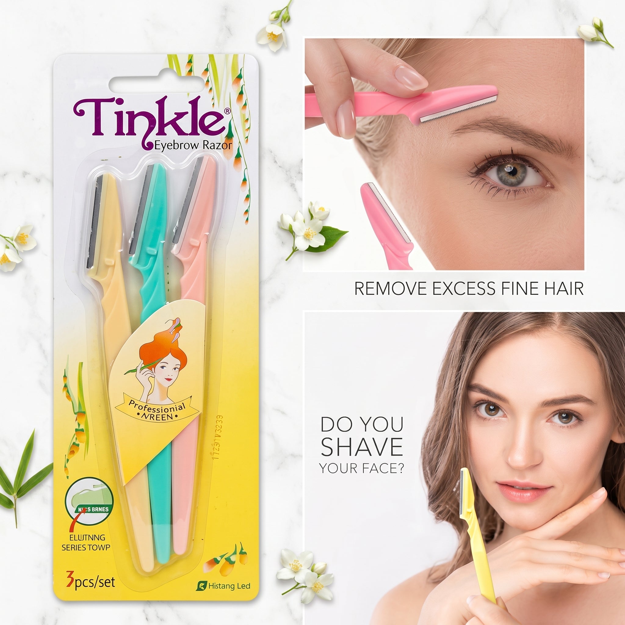 Tinkle Eyebrow Razor & Facial Hair Trimmer