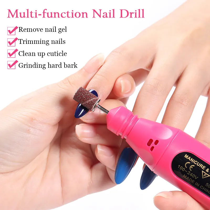 Mini Electric Nail Drill, Nail Kit, Polish Manicure Machine , Artists tools