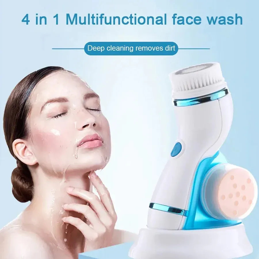 4 in 1 Rechargeable Facial Cleansing Brush & Massager